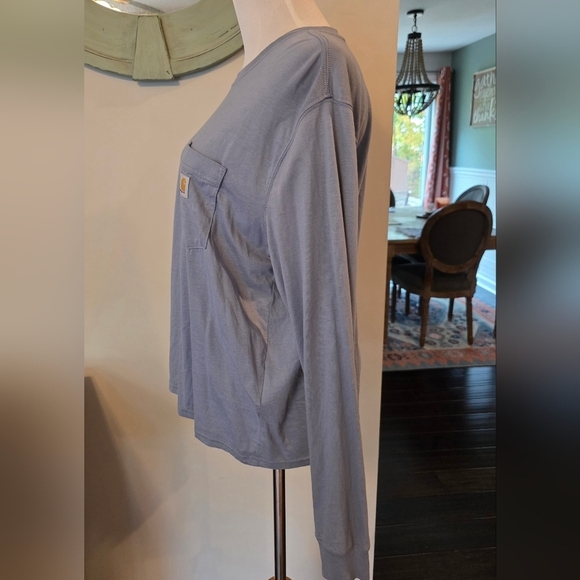 Carhartt Women's Medium Tencel Fiber Series Loose Fit Long-Sleeve Light Purple - Picture 4 of 11